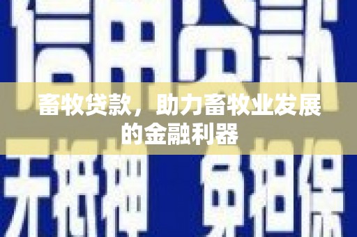 北海新区畜牧贷款，助力畜牧业发展的金融利器