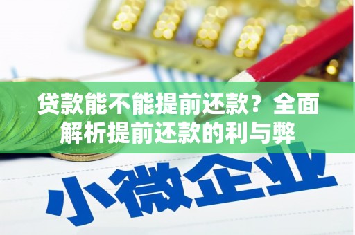 北海新区贷款能不能提前还款？全面解析提前还款的利与弊
