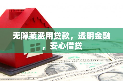 北海新区无隐藏费用贷款，透明金融，安心借贷