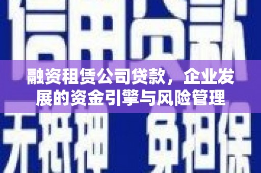 北海新区融资租赁公司贷款，企业发展的资金引擎与风险管理