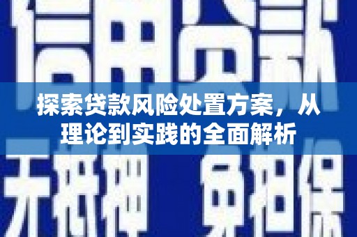北海新区探索贷款风险处置方案，从理论到实践的全面解析