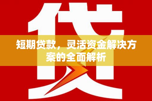 北海新区短期贷款，灵活资金解决方案的全面解析